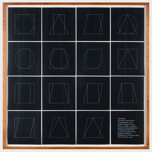 Sol LeWitt (1928-2007): All Double Combinations  (Superimposed) of Six Geometric Figures