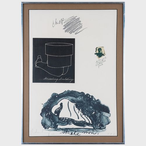Claes Oldenburg (1929-2022): Untitled (Kneeling Building), from Notes