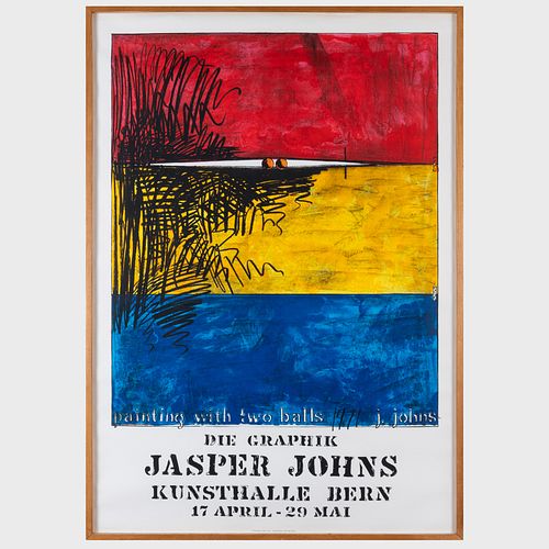 After Jasper Johns (b. 1930): Painting with Two Balls Exhibition Poster