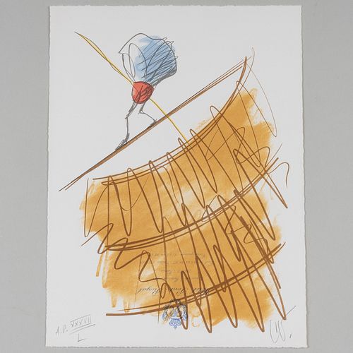 Claes Oldenburg (1929-2022): Shuttlecock on a High Wire