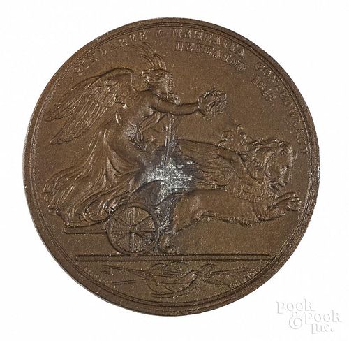Francis Rawdon, Marquis of Hastings British commemorative copper medal for victories in India