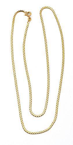 14kt Yellow Gold Long Neck Chain, L 22" 7.8g