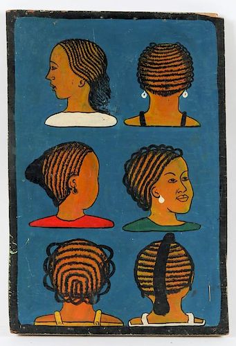 African Women's Hair Braiding Sign