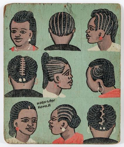 Hand-painted Togo Hair Braiding Sign