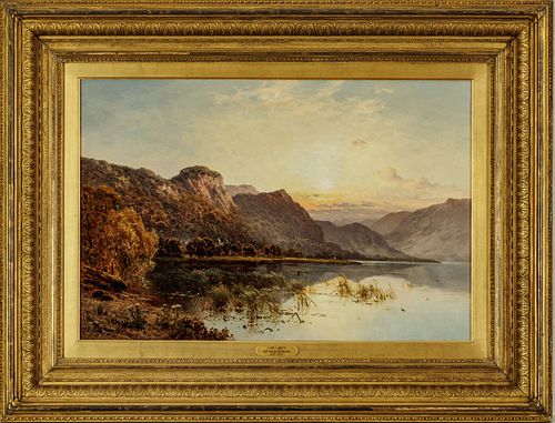Alfred De Breanski Sr (English, 1852-1928) Oil on Canvas 'Lodore', H 20" W 30"