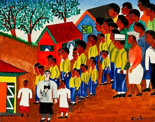 Charles Anatole (Haitian/Cap-Haïtien, 1922-1979) Procession