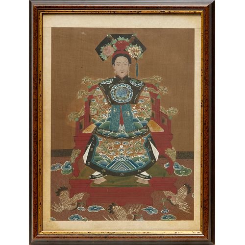 Chinese School, empress portrait painting