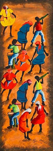 P. Jean (Haitian, 20th c.) Dancing Figures