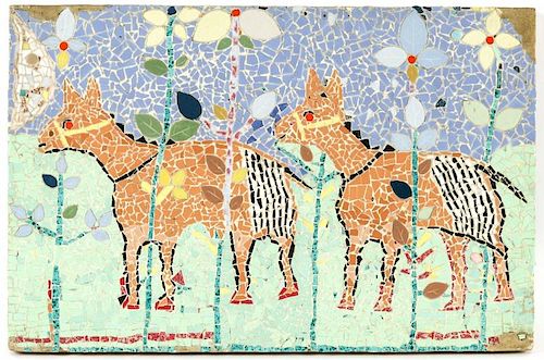 Miss Joyce (American, 20th c.) Animal Theme Mosaic