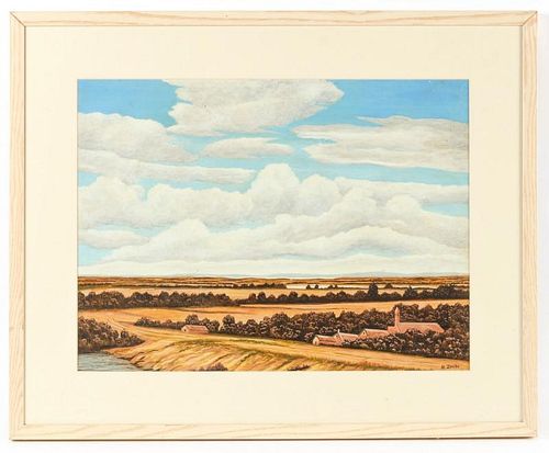 M. Zoeller (American, 20th c.) Landscape with Clouds
