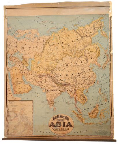 C. 1894 Rand McNally & Co. Globe Series Asia Map