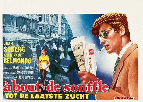Belgian Movie Poster: A Bout de Souffle (Breathless)