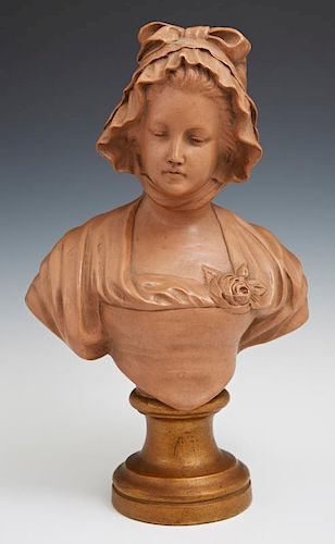 Richard Aurili (1834-1914), "Bust of a Young Woman