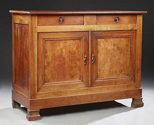 French Louis Philippe Carved Elm Sideboard, late 1