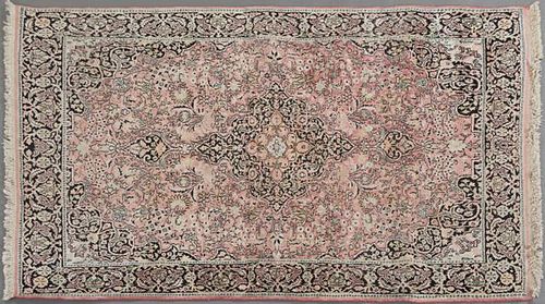 Kashmir Art Silk Carpet, 4' 3 x 6' 8