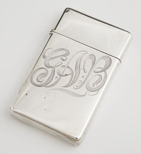 Gentleman's Sterling Pocket Cigar Case, early 20th