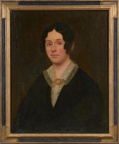 American School, "Portrait of a Woman with Ringlet