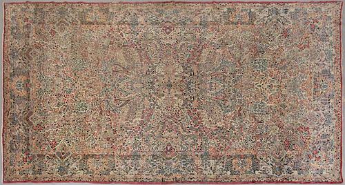 Semi Antique Kirman Carpet, 10' 9 x 17' 5