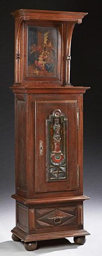Unusual French Carved Cherry Cabinet, 19th c., the