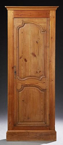 French Provincial Carved Pine Corner Cabinet, 19th