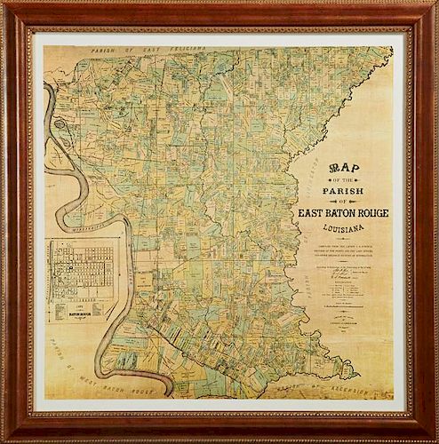 "Map of the Parish of East Baton Rouge Louisiana,"