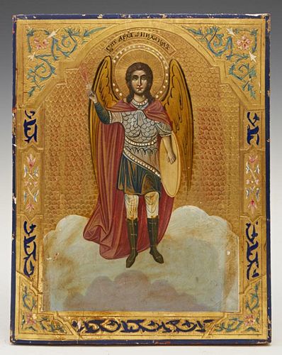 Russian Icon of the Archangel Michael, early 20th