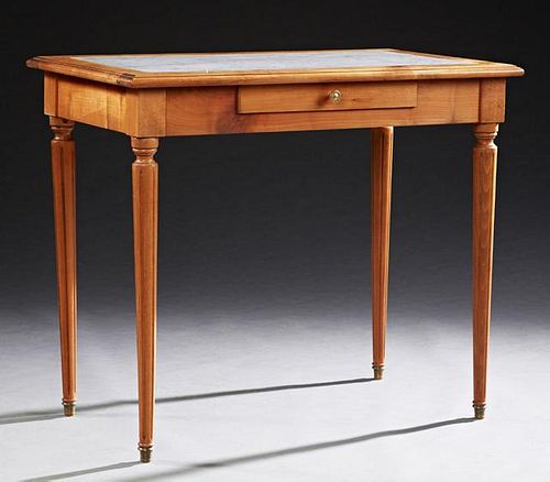 French Louis XVI Style Carved Cherry Writing Table
