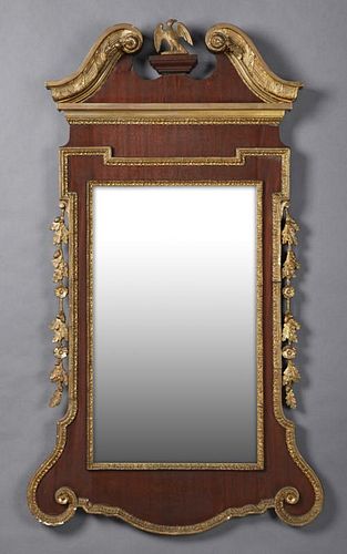 Chippendale Style Gilt and Gesso Mahogany Overmant