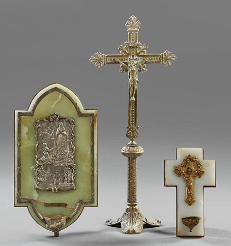 Group of Three French Religious Items, early 20th