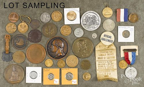 Regional and commercial medals and tokens, to include several transit tokens