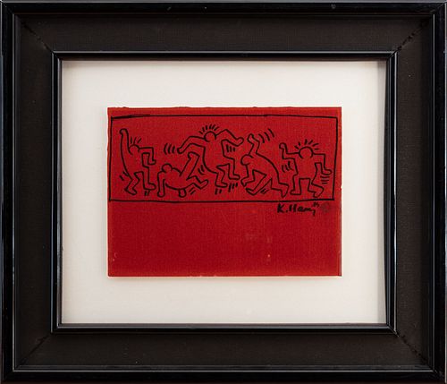 KEITH HARRING, Dance Projects, black marker on gift wrap paper