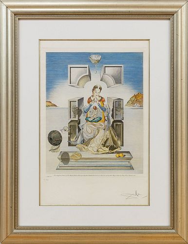 Salvador Dali, Madonna of Port Ligat, etching - lithograph on arches paper
