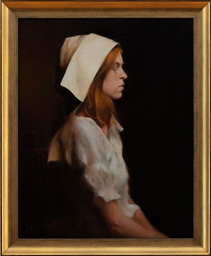 LI VOLK, Girl, oil on canvas
