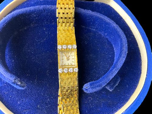 Ladies 18 kt Gold Diamond Watch by Jaeger - LeCoultre