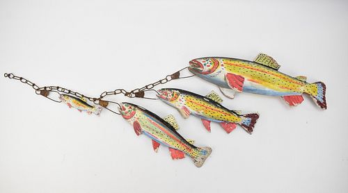 HAND CARVED RAINBOW TROUT (4)