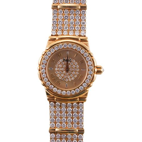 Piaget Tanagara 18k Gold Diamond Quartz Ladies Watch 16039