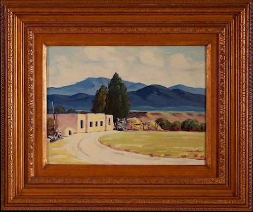 ATTRIBUTED RALPH GOLTRY (1884-1971) OIL ON BOARD