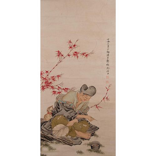 Chen Yunzhang (Chinese, 1905-1955) Watercolor Scroll