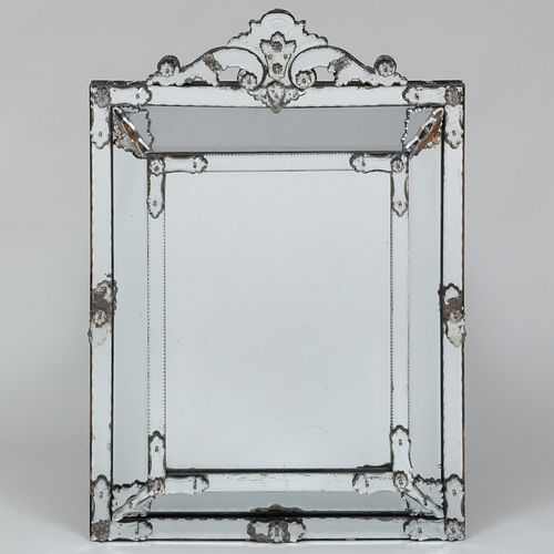 Venetian Baroque Style Beveled and Cut Glass Mirror