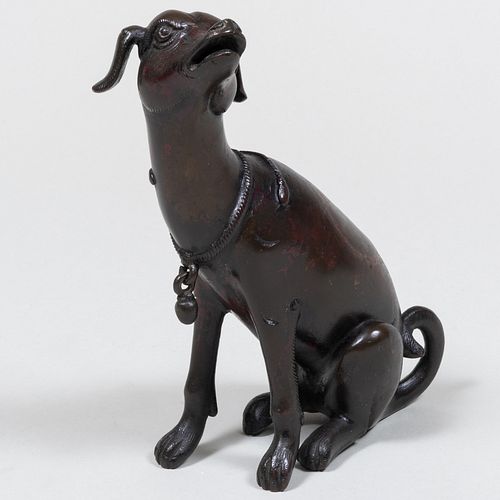 Chinese Bronze Figure of a Dog