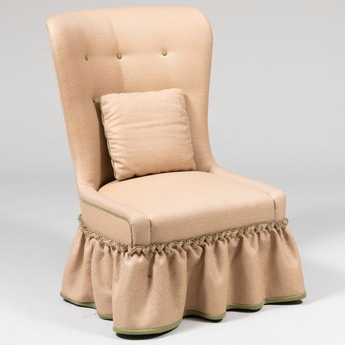 Tufted Upholstered Slipper Chair