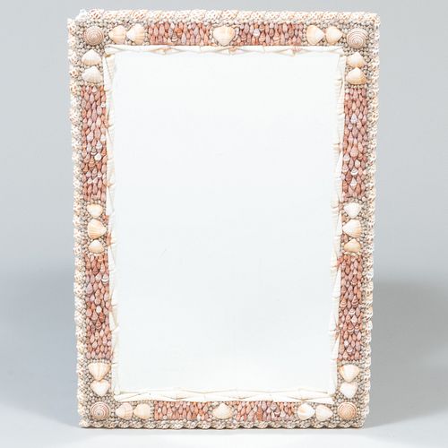  Shell Encrusted Mirror, Attributed to Artist Luisa Caldwell