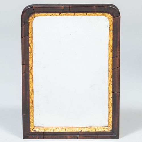 Small Louis Philippe Style Mahogany and Parcel-Gilt Mirror