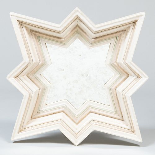 Contemporary Painted Star Shaped Mirror
