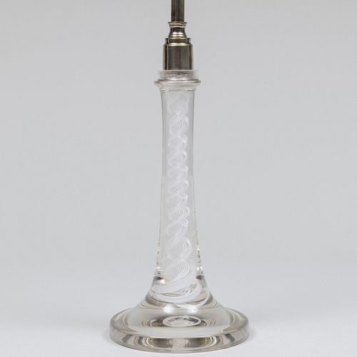 Modern Internally Decorated Glass Lamp
