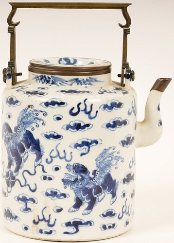 Chinese Blue and White Porcelain Tea Pot