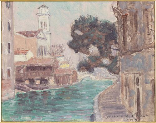 William Posey Silva (1859-1948), Venice, O/B, 1925