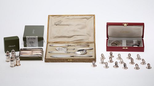 Group Silver Articles Including Christofle & Cartier