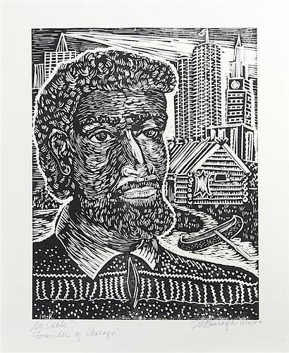* Margaret Taylor Goss Burroughs, (American, b. 1917), DuSable, The Founder of Chicago, 2006