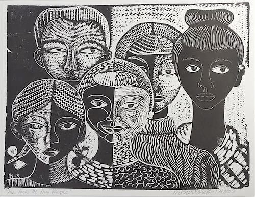 * Margaret Taylor Goss Burroughs, (American, b. 1917), The Faces of My People